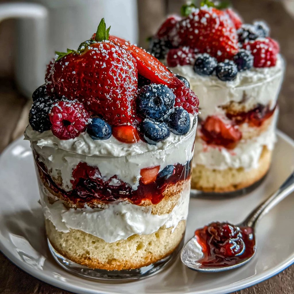 Mixed Berry Shortcake Parfaits