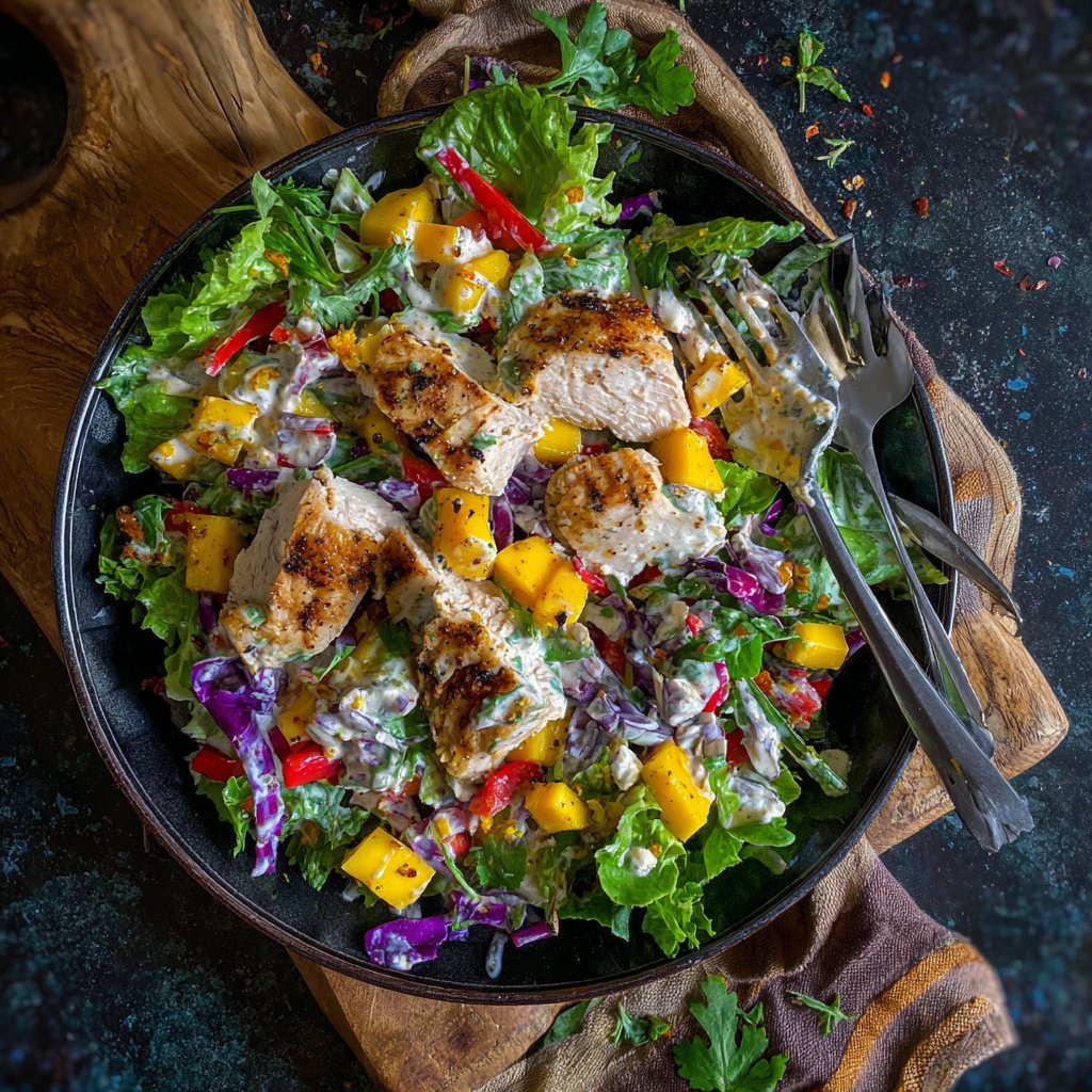 Mango Chicken Salad with Yogurt