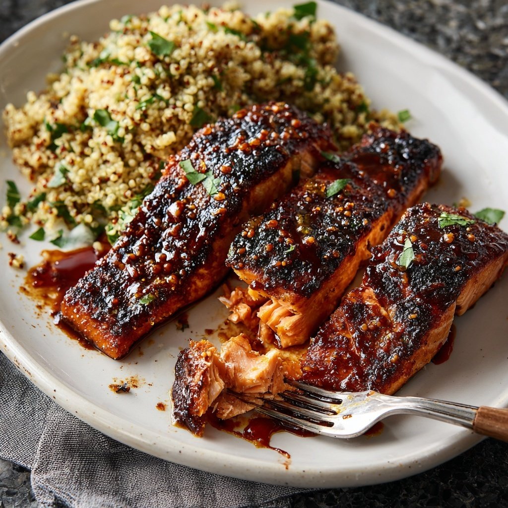 Barbecue Salmon and Quinoa